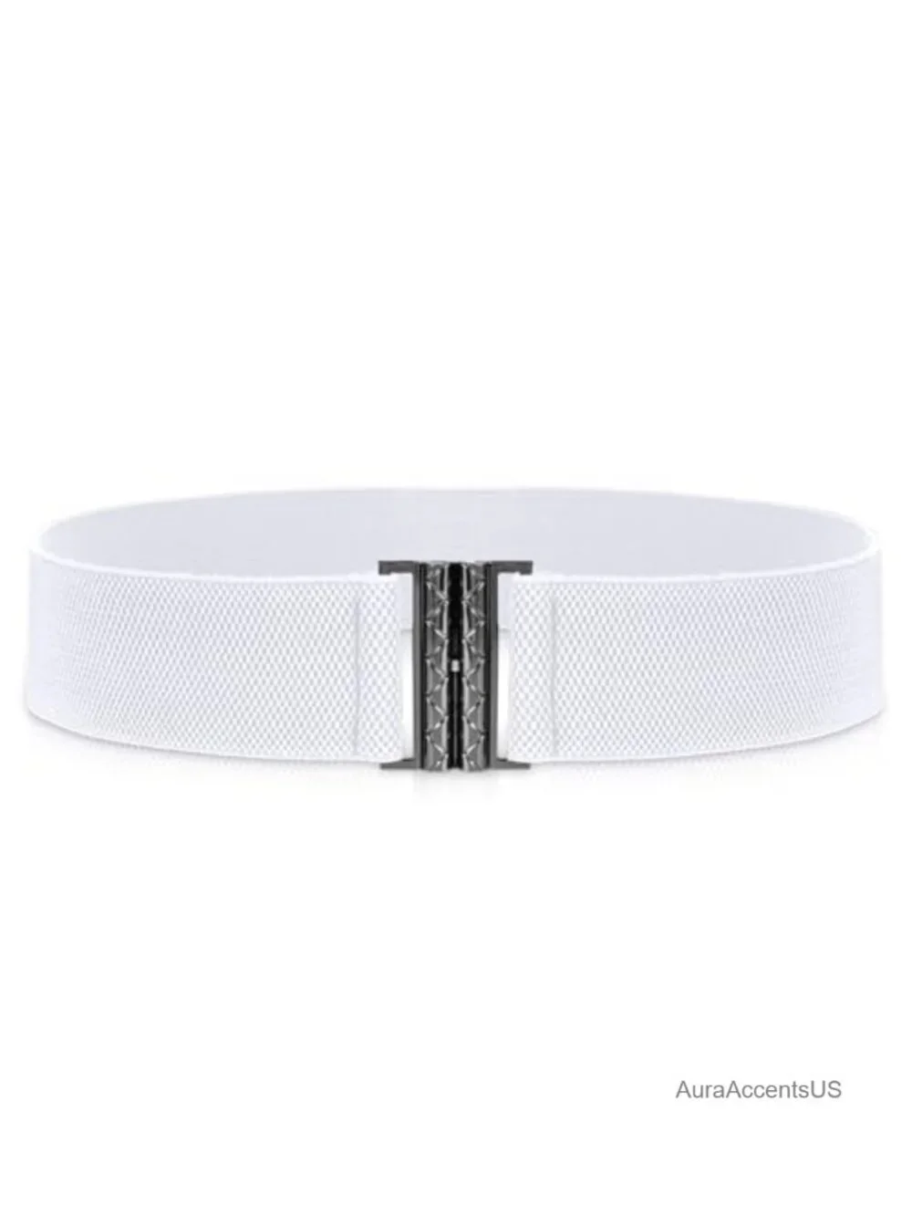 Wide Stretchy Elastic Waist Belt Adjustable Cinch Buckle Belt